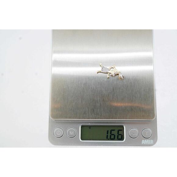 14k Yellow Gold Estate Sale CZ Pendant Charm Fine Jewelry